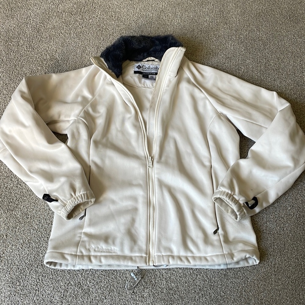 Women’s Size M White Columbia Zip Up